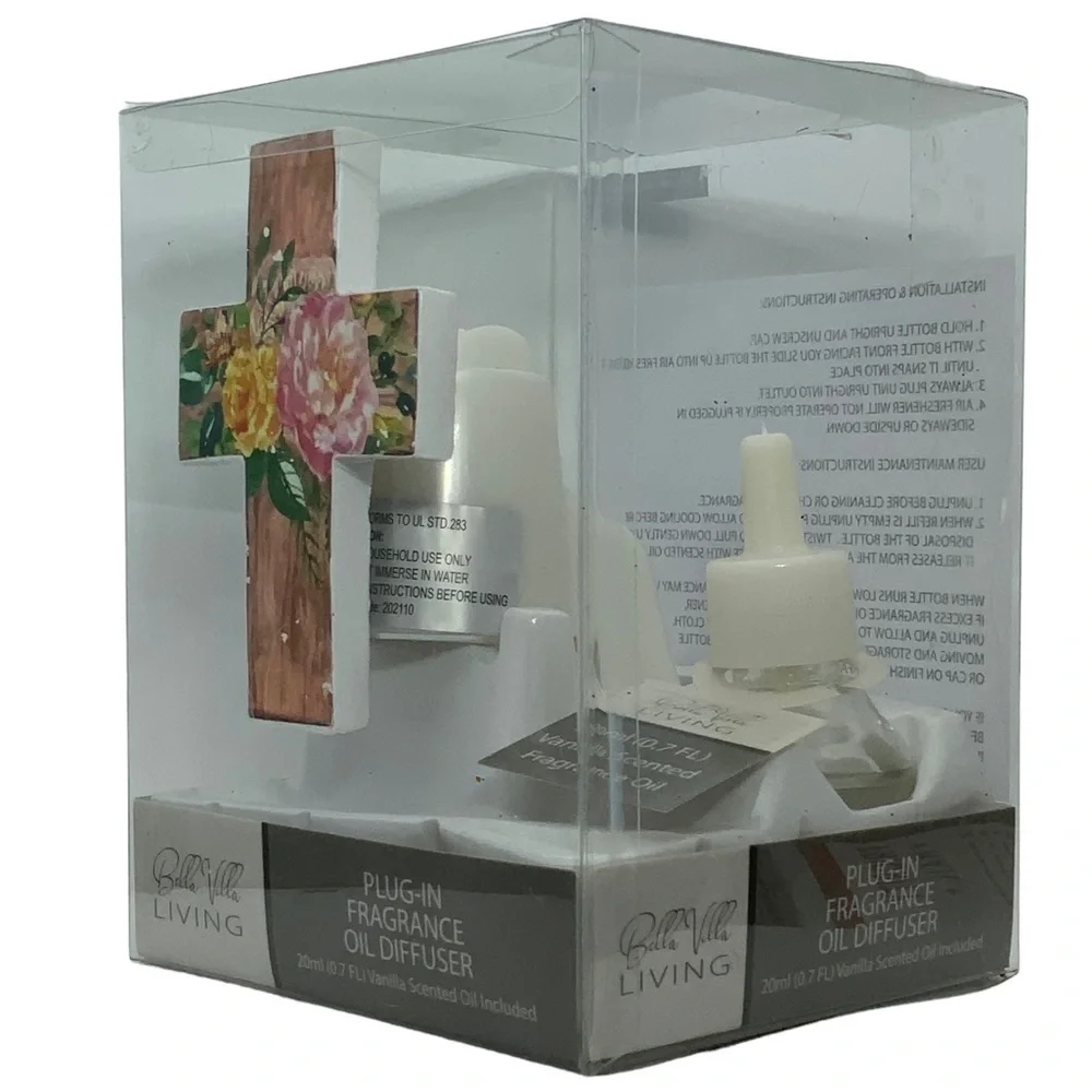 Bella Villa Oil Fragrance Warmer Spiritual Religious Cross Spring Easter Plug In
